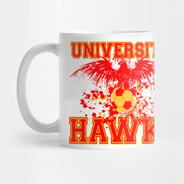 University Hawks - Screaming Hawk by EJTees